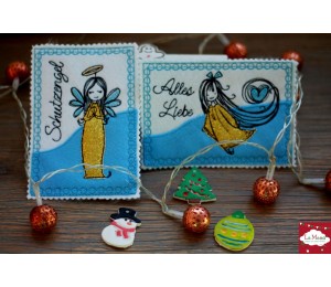 Stickdatei - Set Postkarte ITH Schutzengel & Alles Liebe 